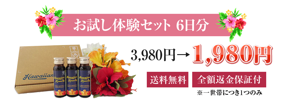 ハワイアン酵素お試し体験セット6日分・送料無料